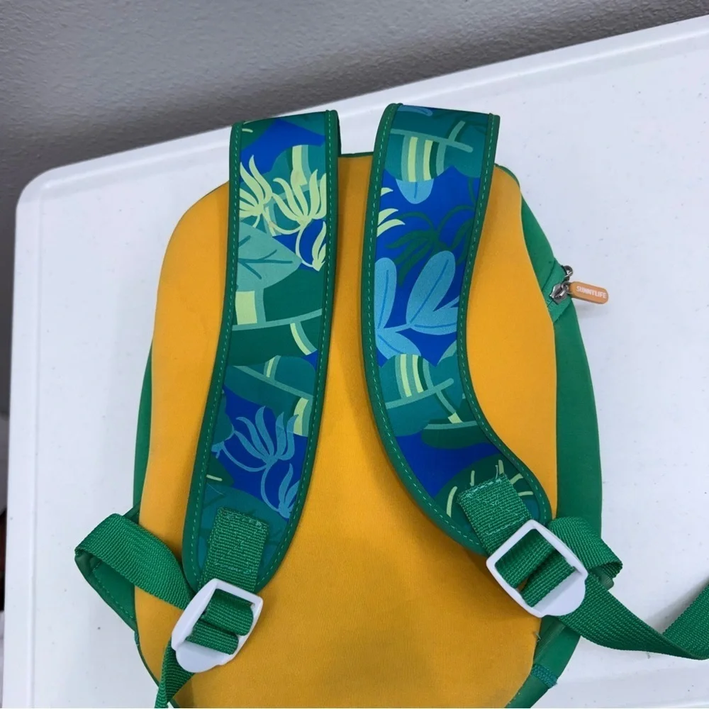 Sunnylife Green Dinosaur Backpack Kids neoprene